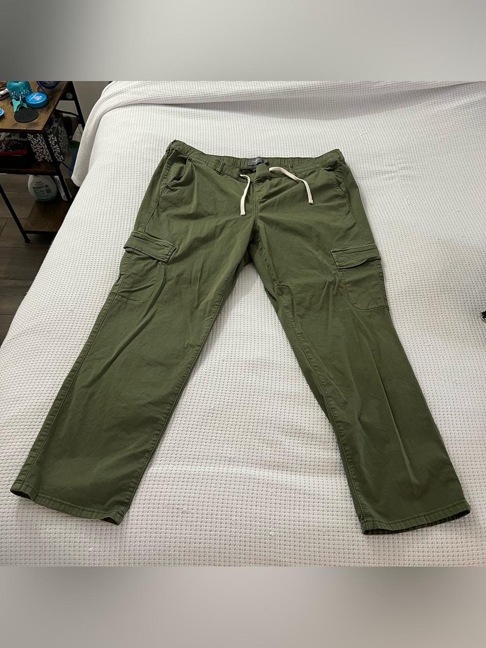torrid Olive Drawstring Cargo Straight Leg Pants